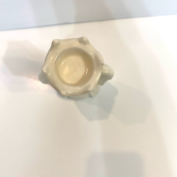 Vintage White Bisque Christmas Angel Votive Candle Holder Japan 6” *Chip - Picture 3 of 6